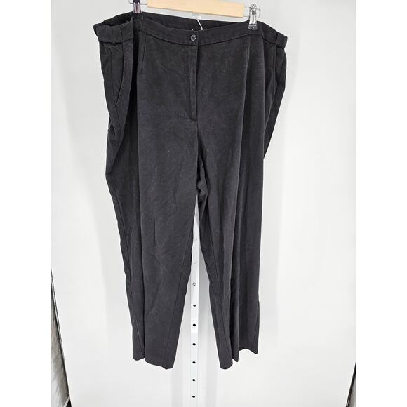 JM Collection Women's Button Closer Black Wide Leg Polyester Pants Size 22WP - Picture 1 of 4